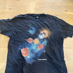 BDG Charcoal Graphic Tee with Cosmic Design
